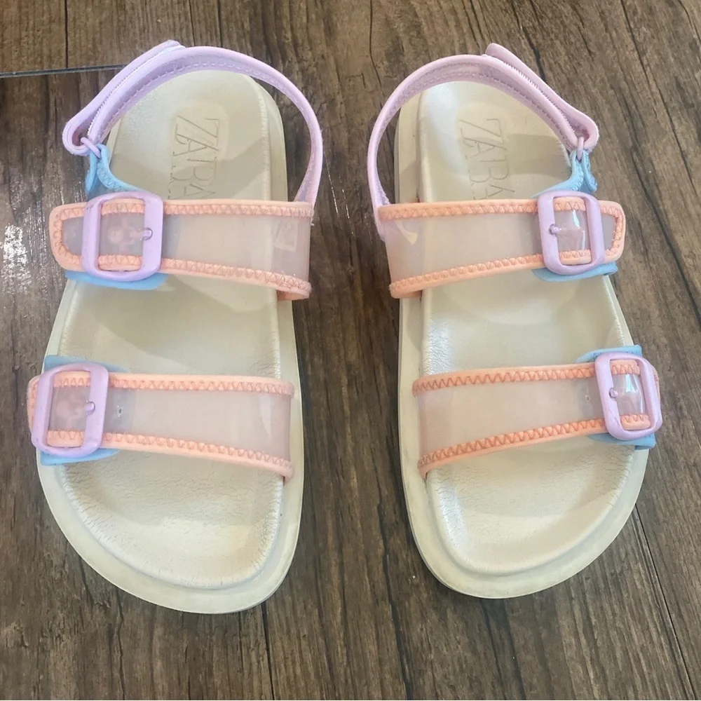 Zara Summer Kids Sandals in Pink and Cream
